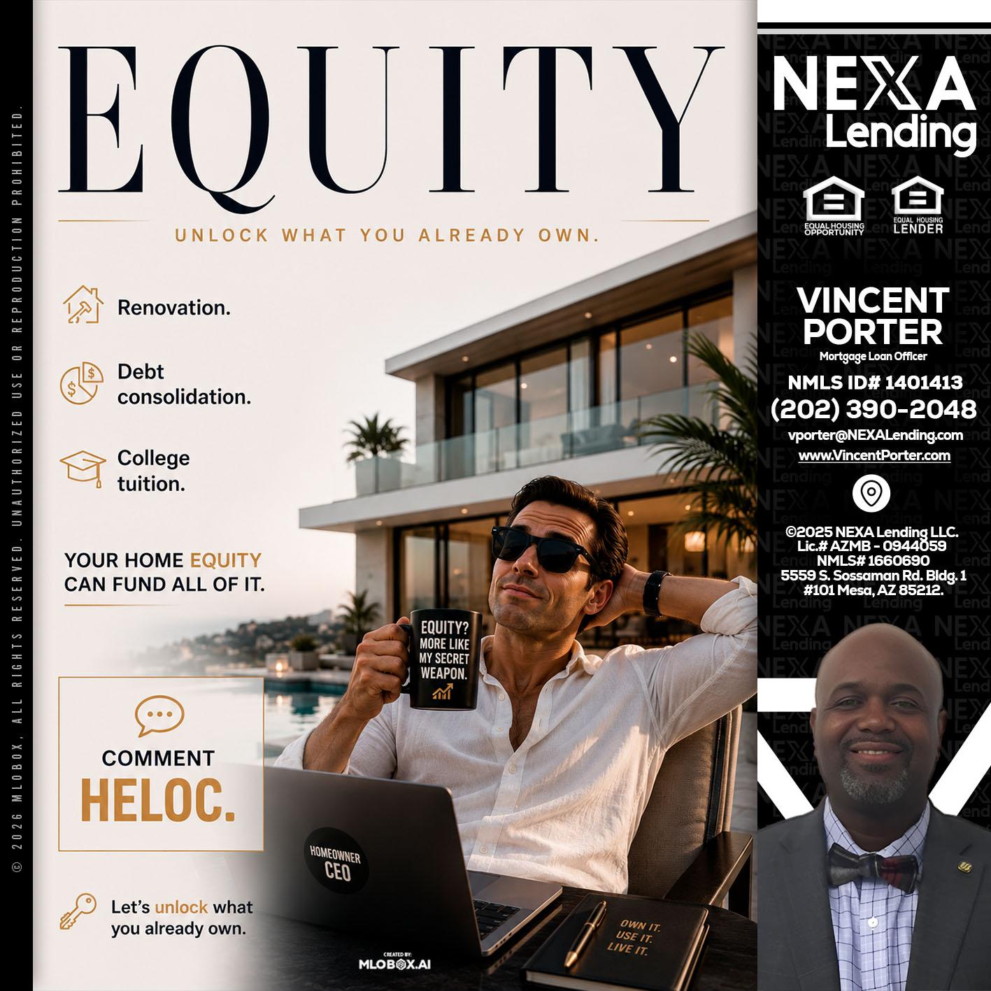 EQUITY - Vincent Porter -Mortgage Loan Officer