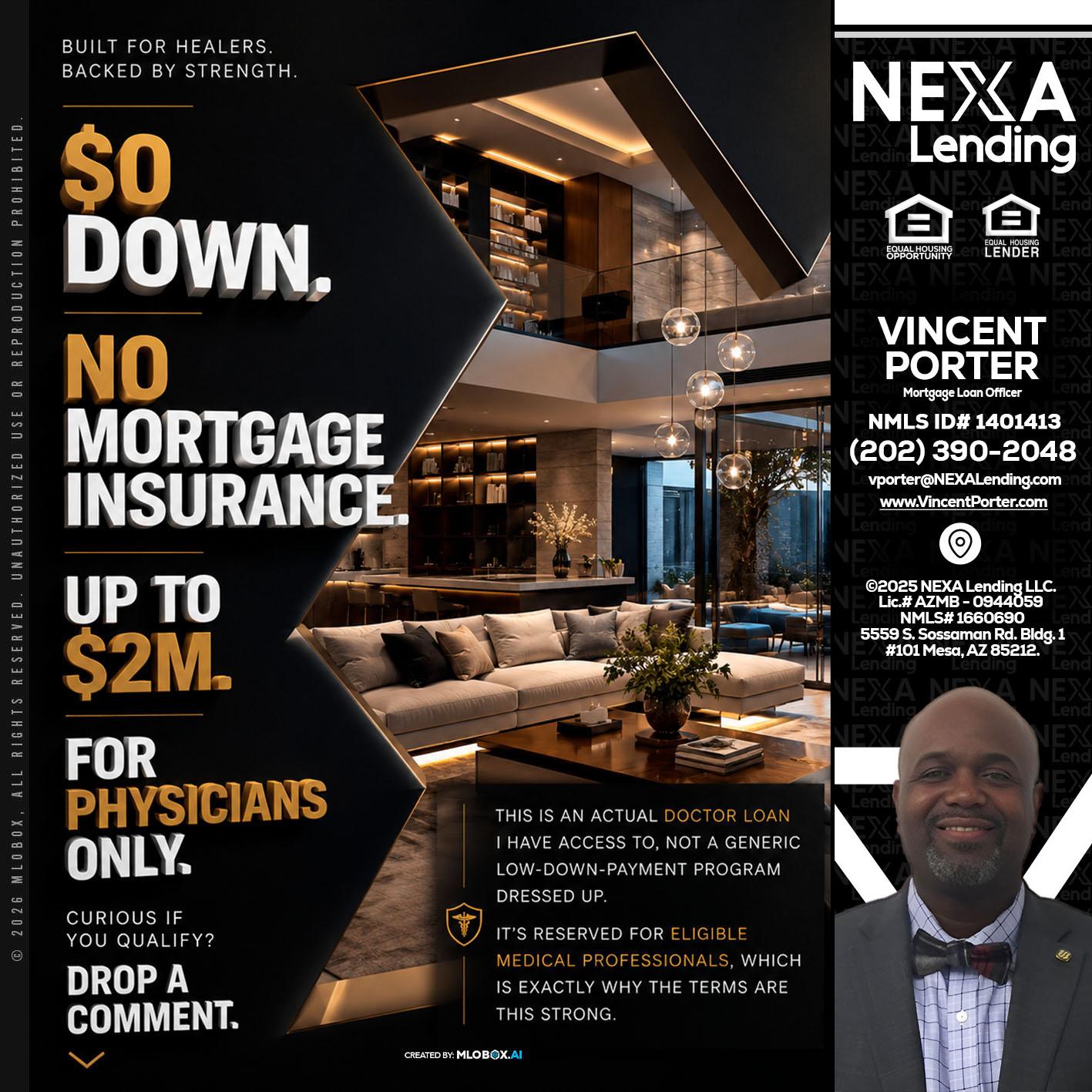 $0 DOWN - Vincent Porter -Mortgage Loan Officer