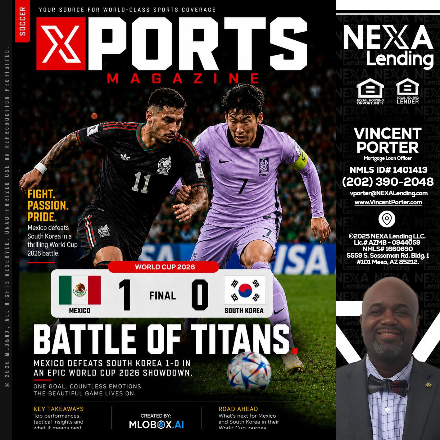 XPORTS MAGAZINE - Vincent Porter -Mortgage Loan Officer