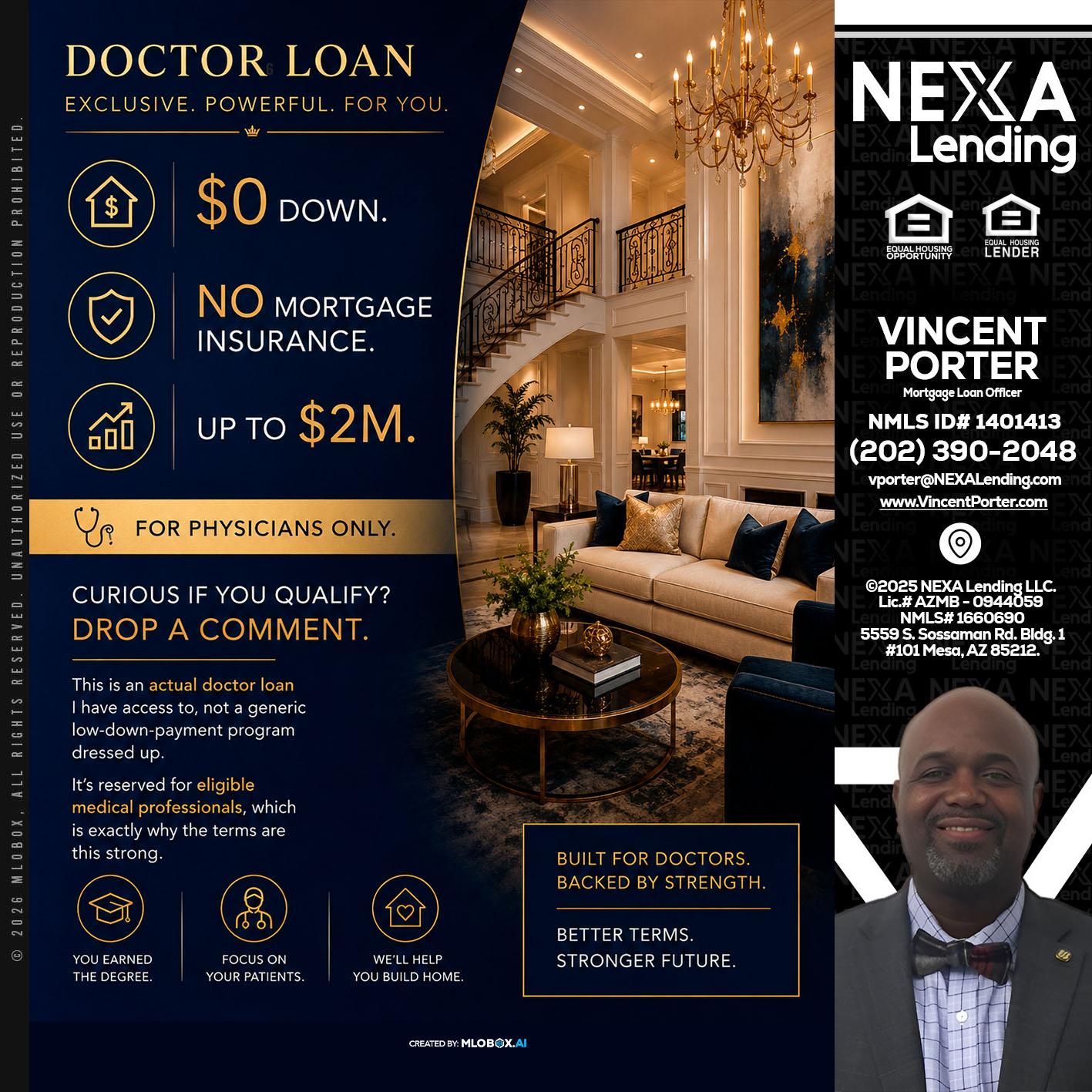 DOCTOR LOANS - Vincent Porter -Mortgage Loan Officer