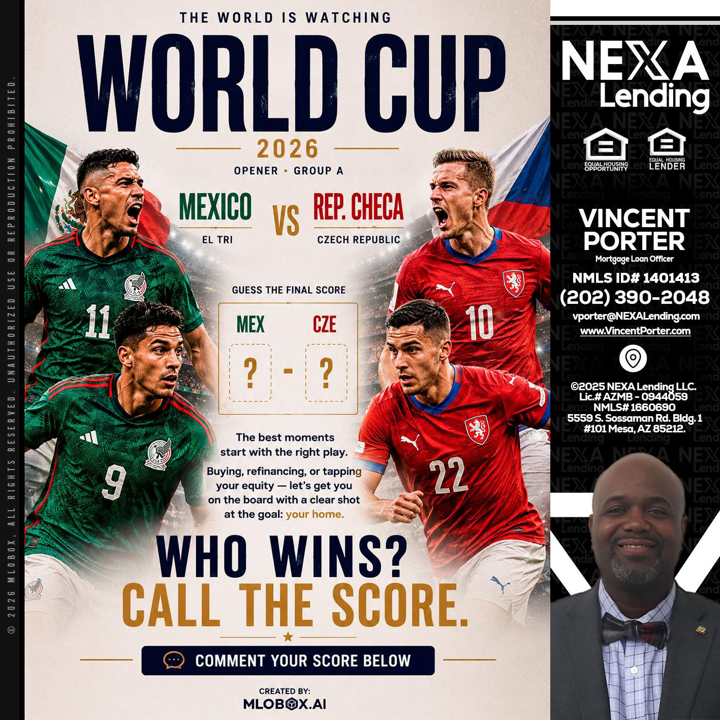 WORLD CUP 2026 - Vincent Porter -Mortgage Loan Officer