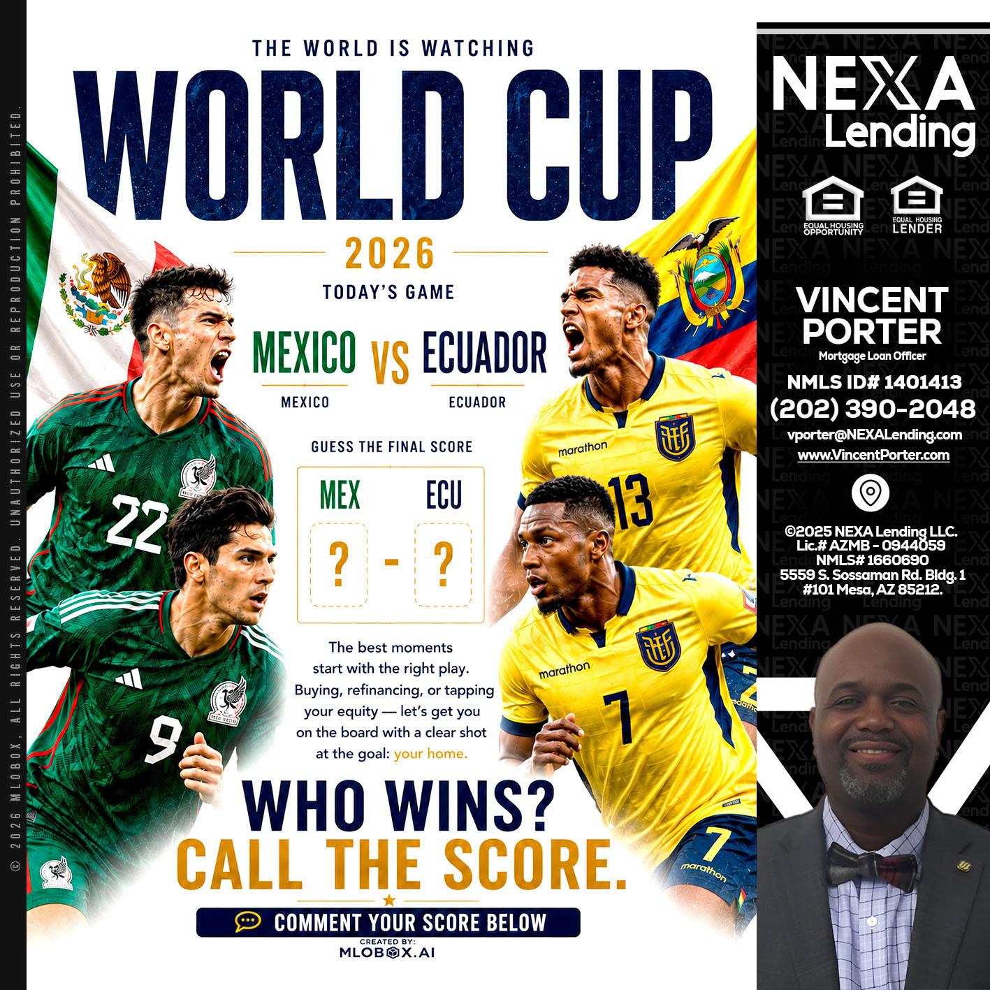 WORLD CUP 2026 - Vincent Porter -Mortgage Loan Officer