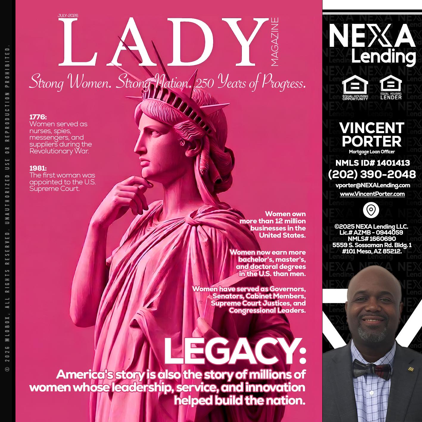 LADY LIBERTY! - Vincent Porter -Mortgage Loan Officer
