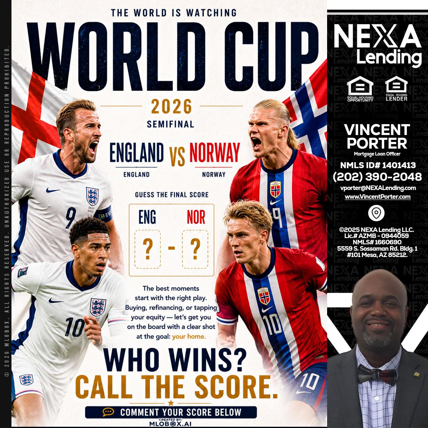 WORLD CUP 2026 - Vincent Porter -Mortgage Loan Officer