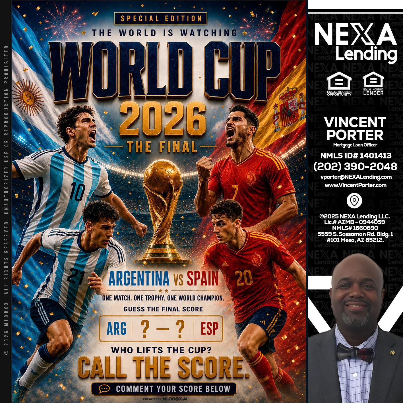 World Cup 2026 finals - Vincent Porter -Mortgage Loan Officer