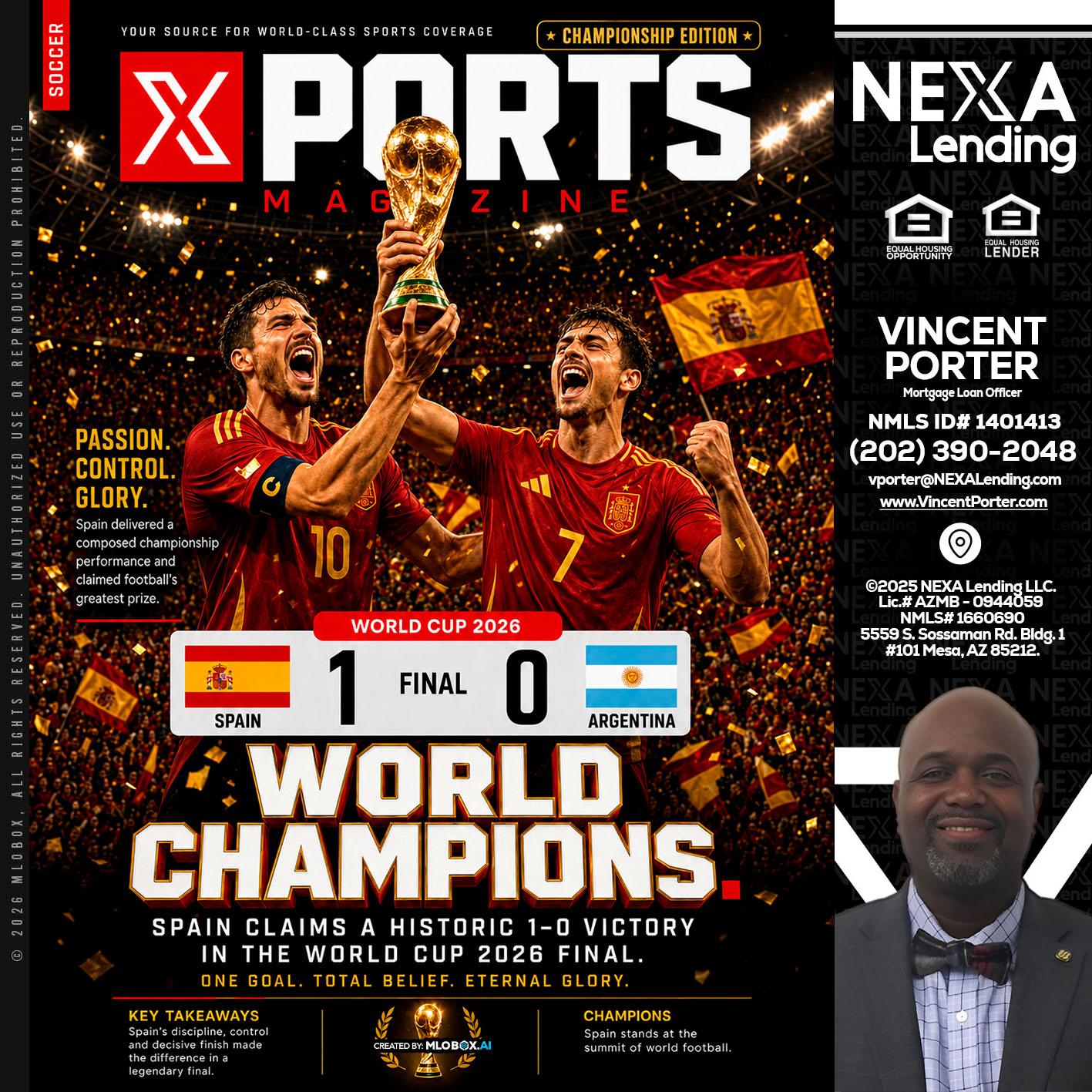 SPAIN CHAMPION - Vincent Porter -Mortgage Loan Officer