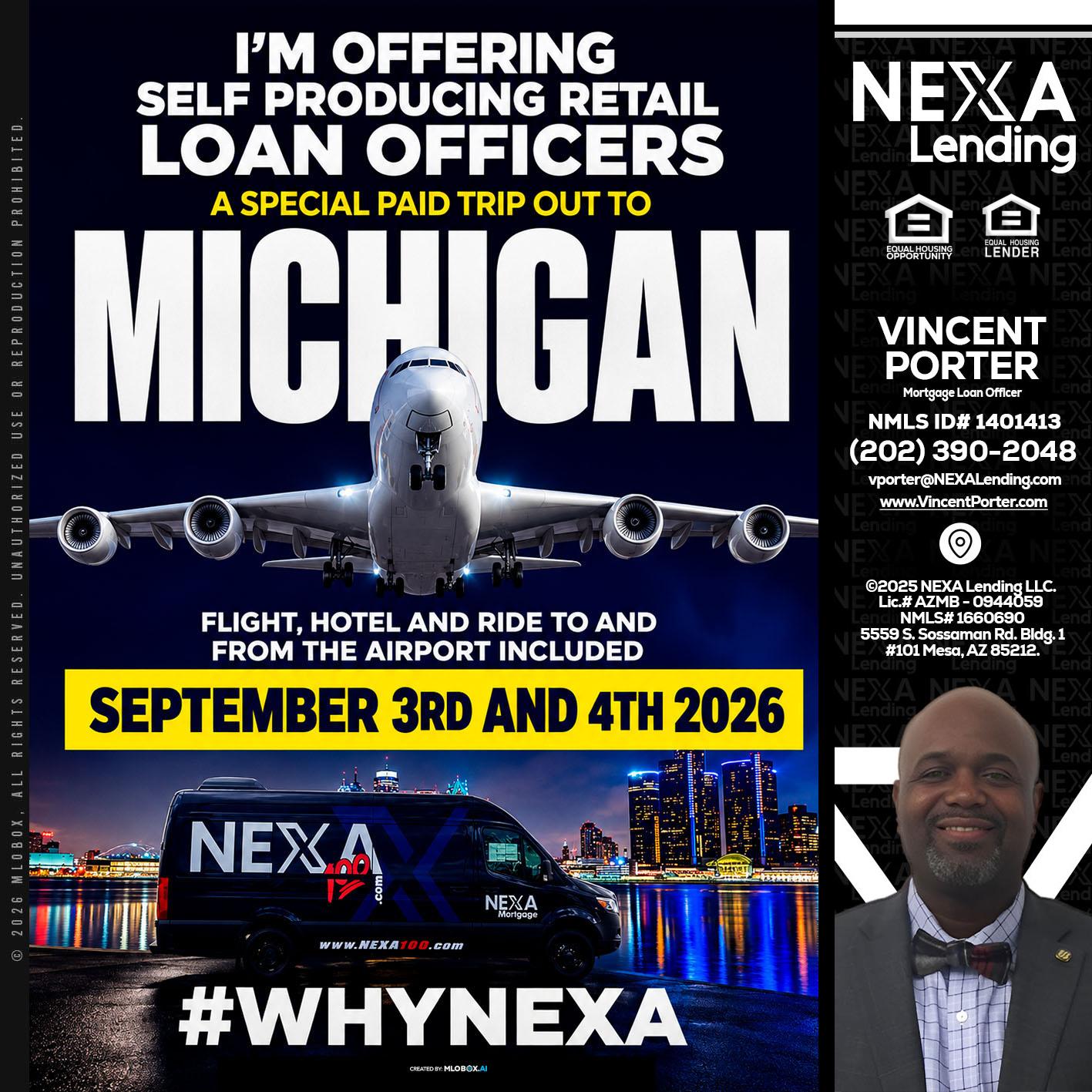MICHIGAN - Vincent Porter -Mortgage Loan Officer