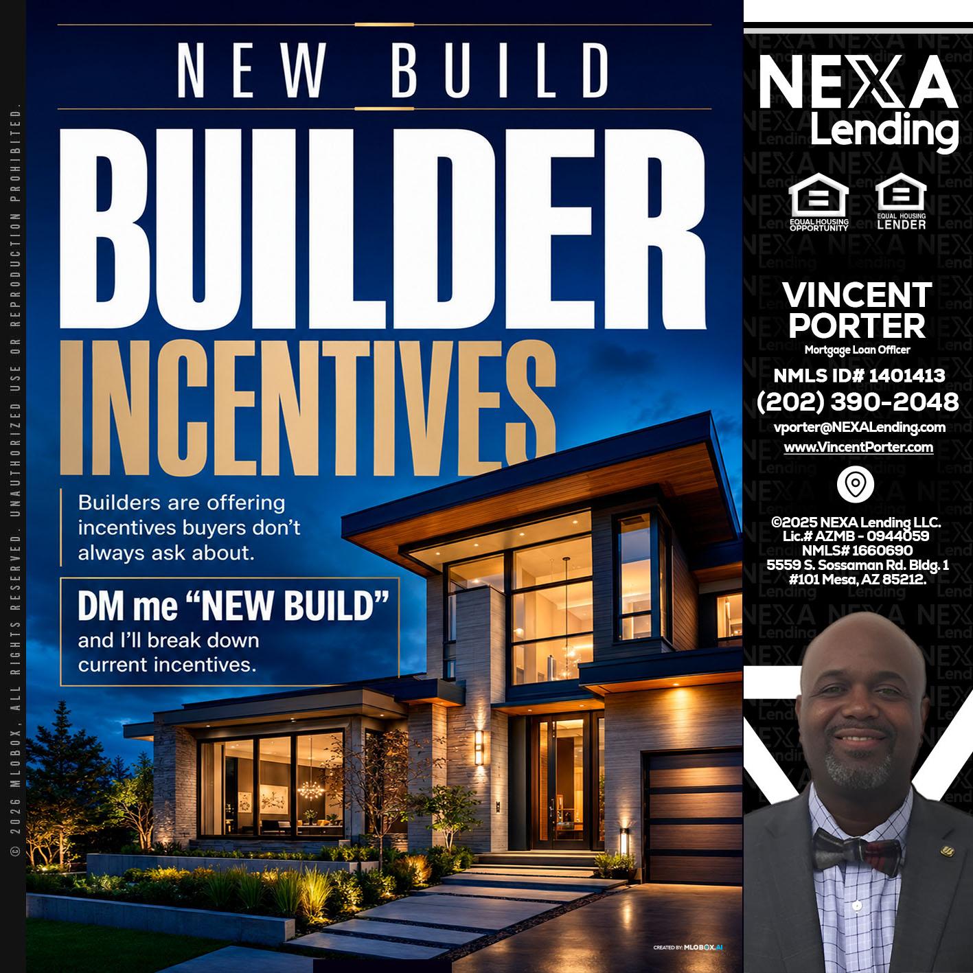 NEW BUILDER - Vincent Porter -Mortgage Loan Officer